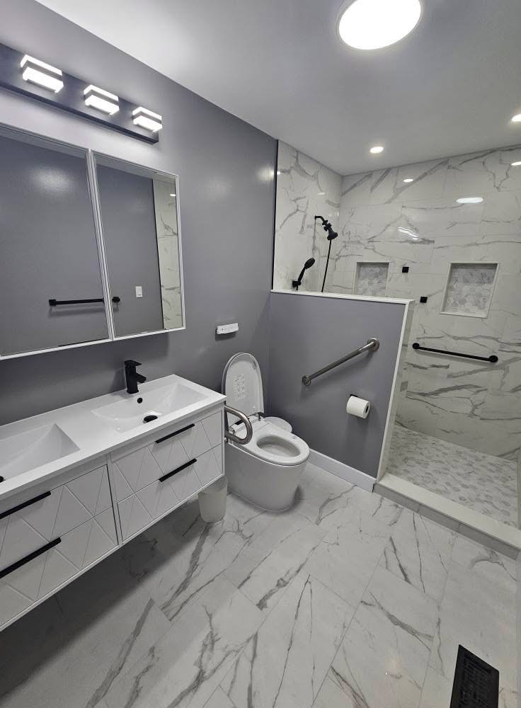 Finished Bayfield accessible bathroom renovation